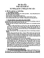 Top bài tập mẫu phân tích thiết kế hệ thống quản lý thông tin thư viện | Học viện công nghệ bưu chính viễn thông