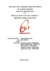 Tiểu luận Chương 4: Hệ phương trình tuyến tính môn Toán cao cấp 2 | Học viện Công Nghệ Bưu Chính Viễn Thông