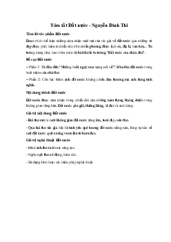 Tóm tắt Đất nước - Nguyễn Đình Thi  Ngữ Văn 10 Cánh diều