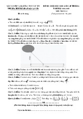 Đề chọn học sinh giỏi Toán 12 năm 2024 – 2025 trường THPT Lương Ngọc Quyến – Thái Nguyên