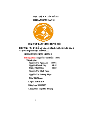 Tỷ lệ thất nghiệp và chính sách tài khóa của Việt Nam giai đoạn 2019-2022 | Bài tập lớn môn Kinh tế vĩ mô