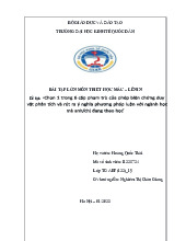 “Chọn 1 trong 6 cặp phạm trù của phép biện chứng duy vật phân tích và rút ra ý nghĩa phương pháp luận với ngành học mà anh chị đang theo học” | Bài tập lớn môn triết học mác - lênin