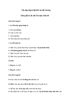 Giải Tin học 6 Bài 10: Sơ đồ tư duy | Kết nối tri thức