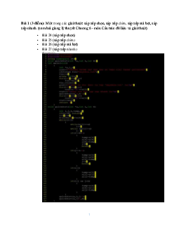 Giải thuật sắp xếp và cấu trúc dữ liệu trong lập trình | Học viện Nông nghiệp Việt Nam