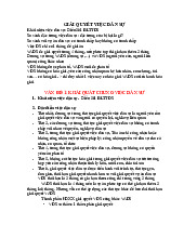 Tóm tắt Nội dung giải quyết việc dân sự theo BLTTDS 2015 môn Luật dân sự | Học viện Tòa án