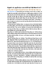 Người có quyền lực cao nhất tại Việt Nam là ai?