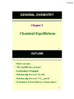 GENERAL CHEMISTRY CH5: Chemical Equilibrium Concepts and Calculations môn Đại cương Hoá hữu cơ | Trường Đại học Sư phạm Thành phố Hồ Chí Minh