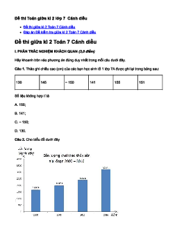 Đề thi giữa kì 2 Toán 7 - Đề 4 | Cánh diều năm học 2023 - 2024
