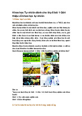 Khoa học Tự nhiên dành cho lớp 6 bài 1 Giới thiệu về khoa học tự nhiên