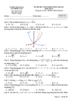 Đề thi thử tốt nghiệp THPT 2023 môn Toán cụm thi đua số 1 – Ninh Thuận