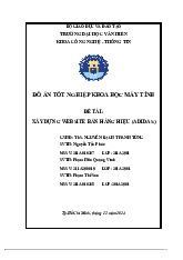 Tiểu luận Xây Dựng Website Bán Hàng Adidas môn Kinh tế văn hóa xã hội Asean  - Trường Đại học Văn Hiến.