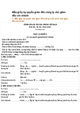 Mẫu giấy ủy quyền giám đốc công ty cho giám đốc chi nhánh