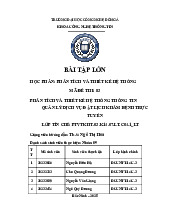 Phân tích và thiết kế hệ thống thông tin quản lý dịch vụ đặt lịch khám bệnh trực tuyến | Môn Phân tích và thiết kế hệ thống - Đại học Công Nghệ Đông Á