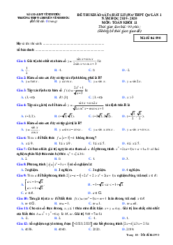Đề khảo sát THPTQG lần 1 Toán 11 năm 2019 – 2020 trường chuyên Vĩnh Phúc