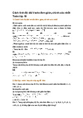 Cách tính độ dài Vecto đơn giản, chính xác nhất Toán lớp 10