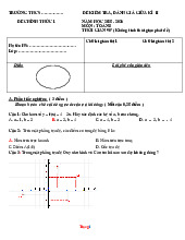 Đề Kiểm Tra Giữa HK2 Toán 8 Chân Trời Sáng Tạo Có Đáp Án Ma Trận Đặc Tả