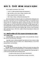 Bài 3 Chức năng hoạch định | Môn Quản trị học đại cương - Đại học Bách Khoa Hà Nội