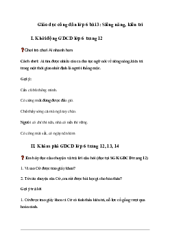 Giải Giáo dục công dân 6 Bài 3: Siêng năng, kiên trì - Chân Trời Sáng Tạo