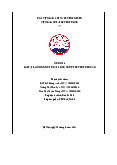 Bài tập lớn Kỹ thuật công nghệ truyền thông số | Học viện Báo chí và Tuyên truyền