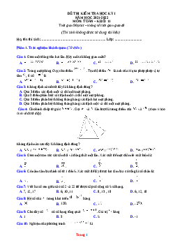 Đề thi HK1 Toán 11 năm học 2021-2022 (có đáp án)