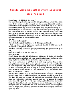 Soạn bài Viết bài văn nghị luận về một vấn đề đời sống | Ngữ văn 8 sách Kết nối tri thức