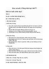 Giáo án Tiếng Việt lớp 3 buổi 2 Kết nối tri thức (Đủ 35 tuần)