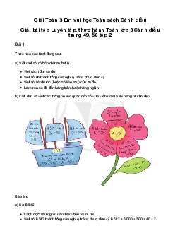 Em vui học Toán: Giải bài tập Luyện tập, thực hành Toán lớp 3 Cánh diều trang 49, 50 tập 2