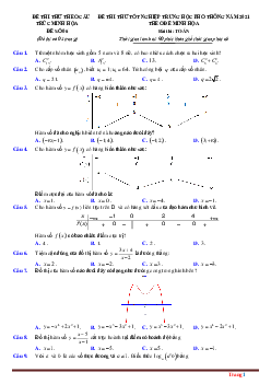 Đề Thi Thử Tốt Nghiệp THPT 2021 Môn Toán Phát Triển Từ Đề Minh Họa Đáp Án Và Lời Giải Chi Tiết (Đề 6)