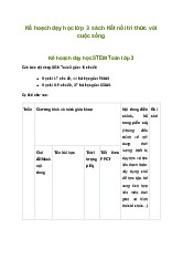 Kế hoạch dạy học lớp 3 bộ Kết nối tri thức với cuộc sống