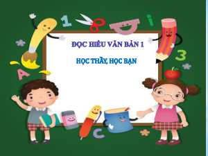 Bài 8. Học thầy học bạn | Bài giảng PowerPoint Ngữ Văn 6 | Chân trời sáng tạo
