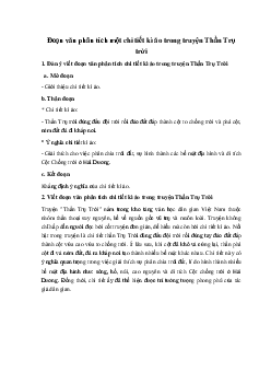 Đoạn văn phân tích một chi tiết kì ảo trong truyện Thần Trụ trời Ngữ Văn 10 sách Kết Nối Tri Thức