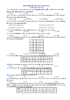 Đề cương ôn tập HK1 Toán 10 Kết nối tri thức 2022-2023