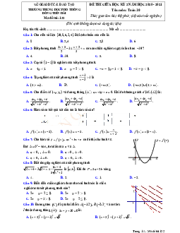 Đề thi giữa HK2 Toán 10 năm 2020 – 2021 trường Đông Tiền Hải – Thái Bình