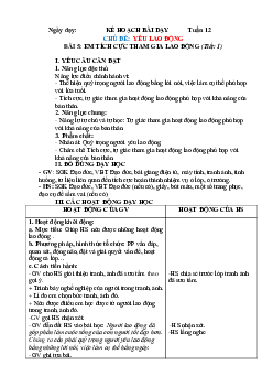 Giáo án Đạo Đức lớp 4 Tuần 12,13 | Chân trời sáng tạo