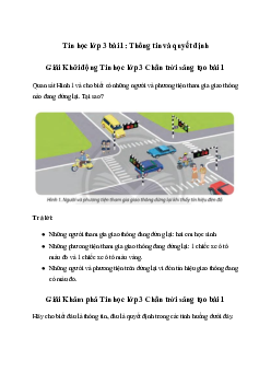 Giải Tin học lớp 3 Bài 1: Thông tin và quyết định | Chân trời sáng tạo