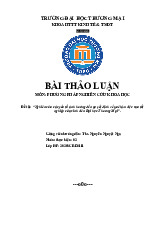 Nghiên cứu các yếu tố ảnh hưởng đến quyết định về quê làm việc sau tốt nghiệp của sinh viên Đại học Thương Mại | Bài thảo luận phương pháp nghiên cứu khoa học