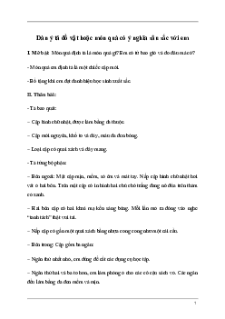 Tả một đồ vật hoặc món quà có ý nghĩa đối với em | Tập làm văn lớp 5