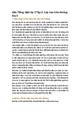 Giải Tiếng Việt lớp 5 Tập 2: Lớp học trên đường lớp 5