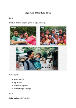 Tiếng Anh lớp 3 Unit 3: Lesson 6 trang 55 Explore Our World