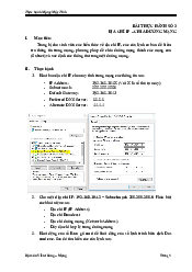 Bài Thực hành số 3 - Mạng máy tính | Trường Đại học Khoa học Tự nhiên, Đại học Quốc gia HCM