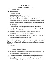 Tình huống 1: Apple tiếp theo là gì - Môn quản trị học - Đại Học Kinh Tế - Đại học Đà Nẵng