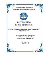 Tác động của dịch covid-19 đến việc làm, thất nghiệp ở Việt Nam | Bài thảo luận kinh tế vĩ mô