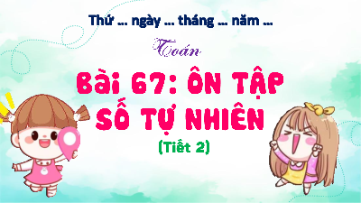 Bài giảng điện tử môn Toán 4 | T2.Bài 67: Ôn tập số tự nhiên | Kết nối tri thức