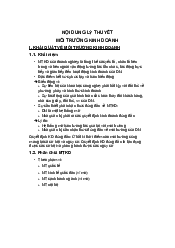 Nội dung lý thuyết môi trường kinh doanh và hiệu quả kinh doanh - Quản trị kinh doanh| Đại học Kinh Tế Quốc Dân