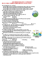 CHU TRÌNH SINH ĐỊA HÓA VÀ SINH QUYỂN: CÁC CÂU HỎI TRẮC NGHIỆM CHUẨN