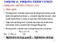 Lý thuyết ch.6: Phương trình vi phân | Môn toán cao cấp
