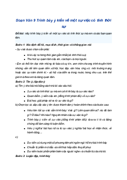Soạn bài Trình bày ý kiến về một sự việc có tính thời sự | SGK Ngữ Văn 9 Chân trời sáng tạo (Tập 2)