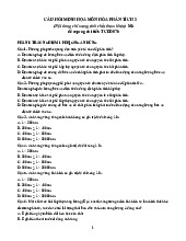 Trắc Nghiệm Môn Hóa Phân Tích 2 | Đại học Y Dược Cần Thơ