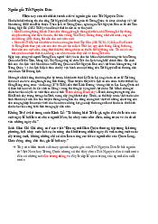 Tài liệu Nguồn gốc Tết Nguyên Đán - Cơ sở văn hóa Việt Nam | Trường Đại học Văn hóa Hà Nội