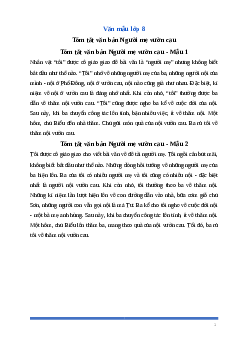 Văn mẫu lớp 8: Tóm tắt văn bản Người mẹ vườn cau (2 mẫu) Ngữ Văn 8 | Cánh diều